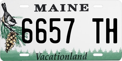 ME license plate 6657TH