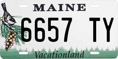 ME license plate 6657TY