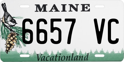 ME license plate 6657VC