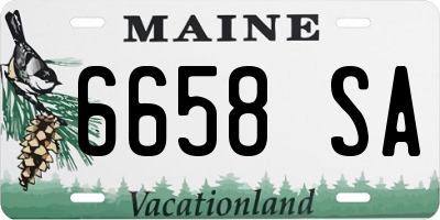 ME license plate 6658SA