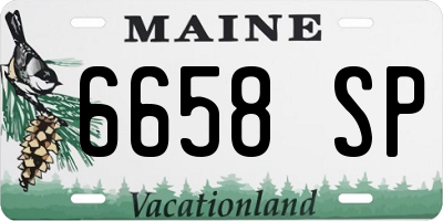 ME license plate 6658SP