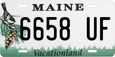 ME license plate 6658UF