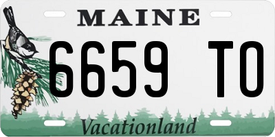 ME license plate 6659TO