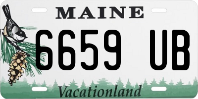 ME license plate 6659UB