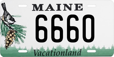 ME license plate 6660