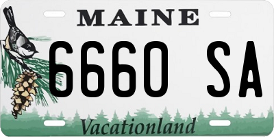 ME license plate 6660SA