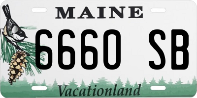 ME license plate 6660SB