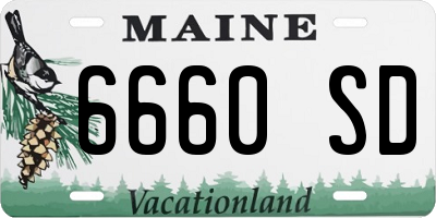 ME license plate 6660SD
