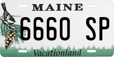 ME license plate 6660SP