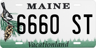 ME license plate 6660ST