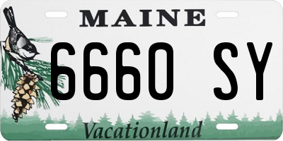 ME license plate 6660SY