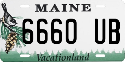 ME license plate 6660UB
