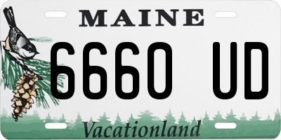 ME license plate 6660UD