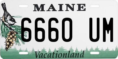ME license plate 6660UM