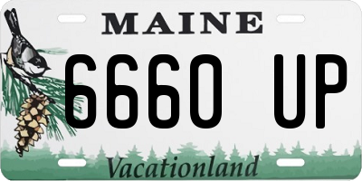 ME license plate 6660UP