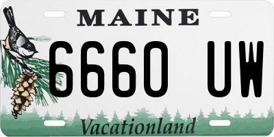 ME license plate 6660UW