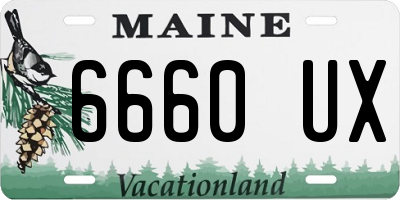ME license plate 6660UX