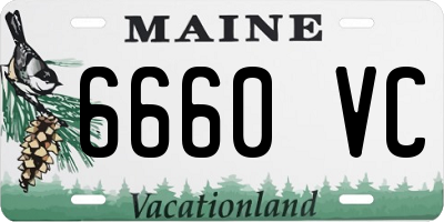 ME license plate 6660VC