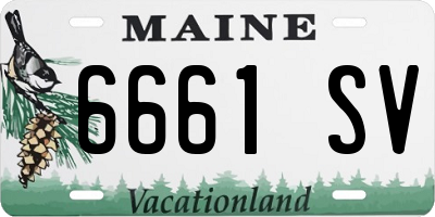 ME license plate 6661SV
