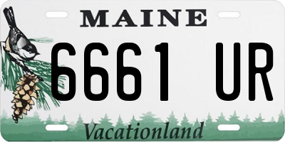 ME license plate 6661UR