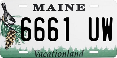 ME license plate 6661UW