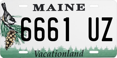 ME license plate 6661UZ