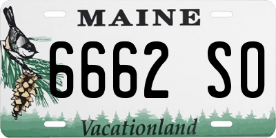 ME license plate 6662SO