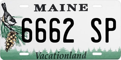 ME license plate 6662SP