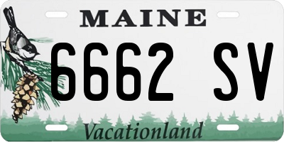 ME license plate 6662SV