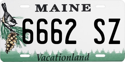 ME license plate 6662SZ