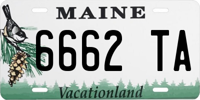 ME license plate 6662TA