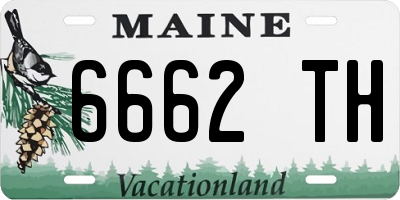 ME license plate 6662TH