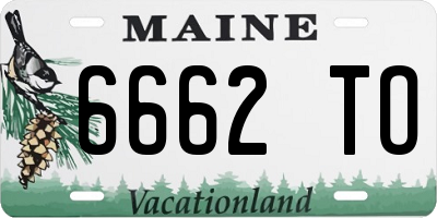 ME license plate 6662TO