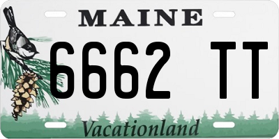 ME license plate 6662TT