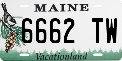 ME license plate 6662TW