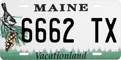 ME license plate 6662TX