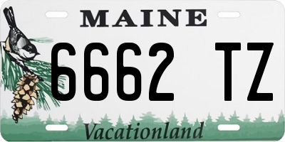 ME license plate 6662TZ