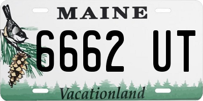 ME license plate 6662UT