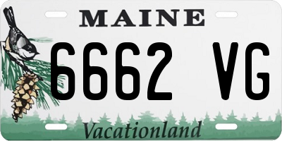 ME license plate 6662VG