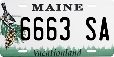 ME license plate 6663SA