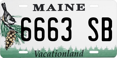 ME license plate 6663SB