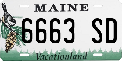 ME license plate 6663SD