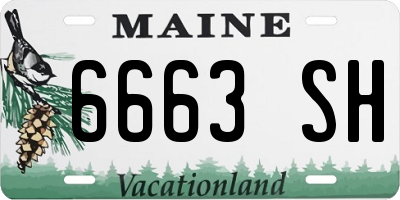 ME license plate 6663SH