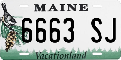 ME license plate 6663SJ