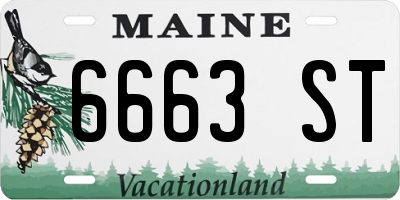 ME license plate 6663ST