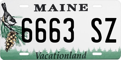 ME license plate 6663SZ