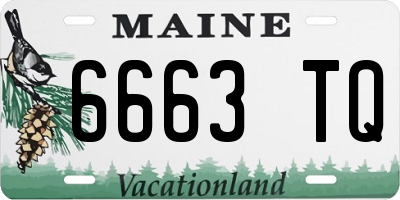 ME license plate 6663TQ