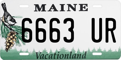 ME license plate 6663UR