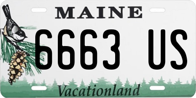 ME license plate 6663US