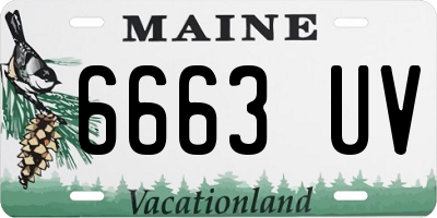 ME license plate 6663UV